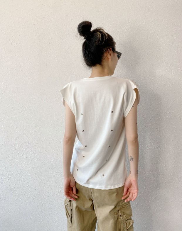 White Buttons Top #250427